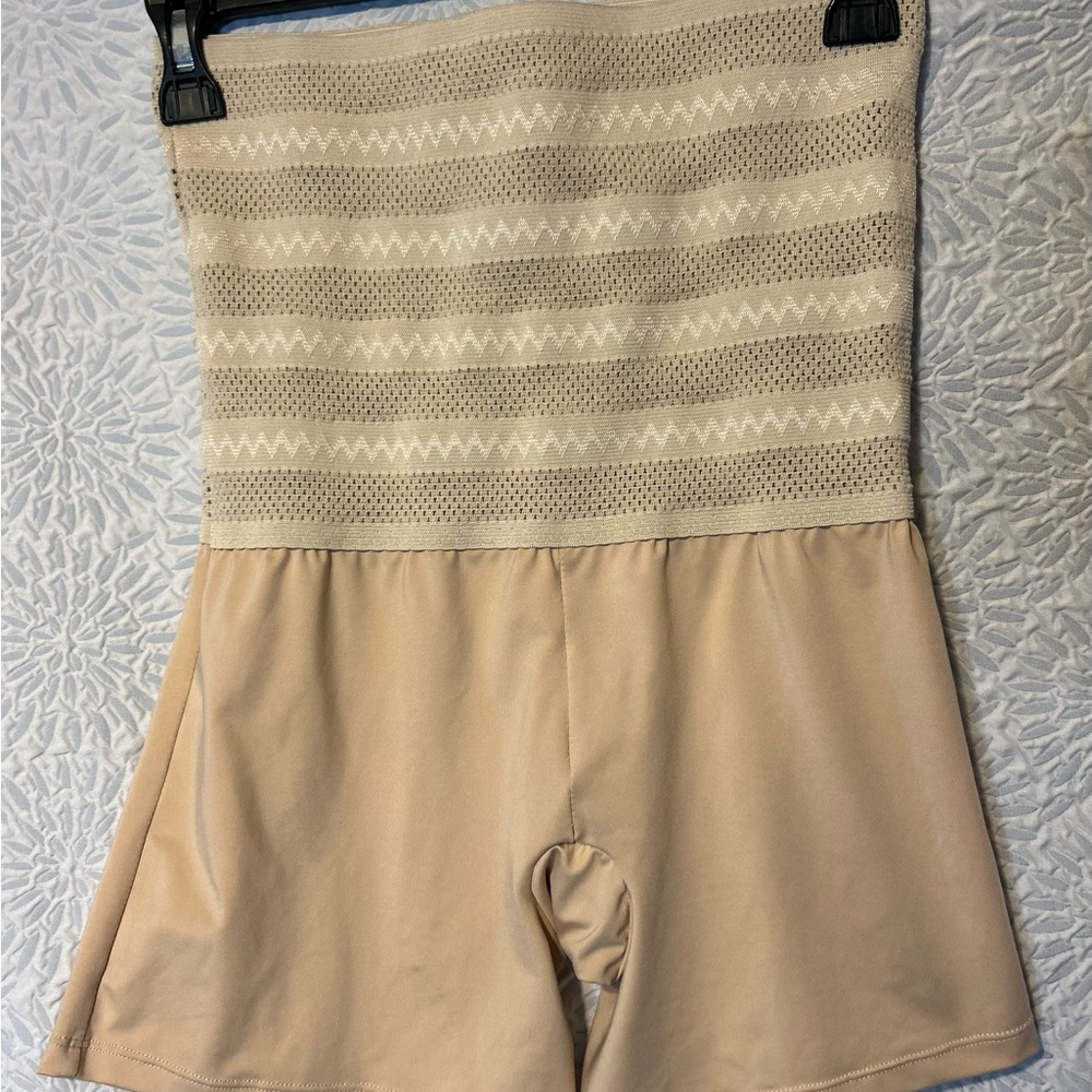 Beige Strapless Shapewear Bodysuit